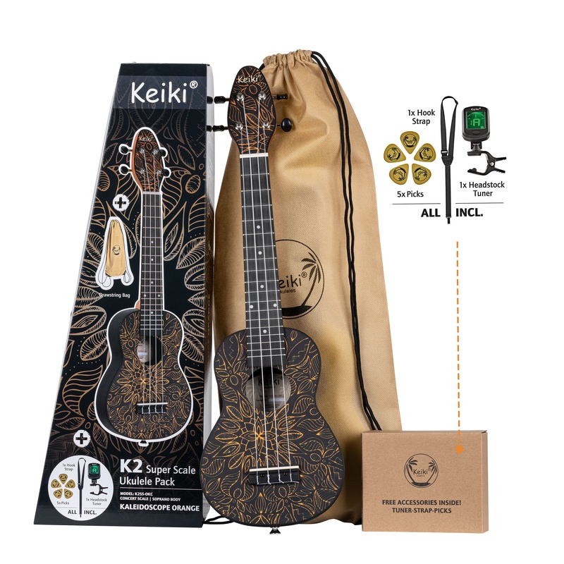 Ukelele Electrificado Soprano Keiki K2Ss-Okc