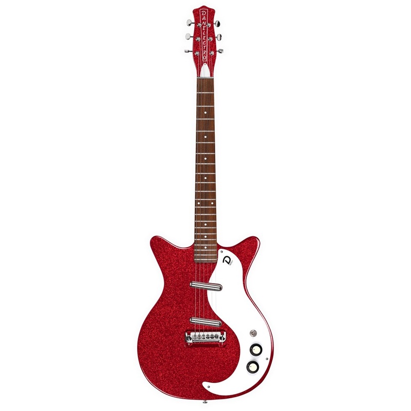 Guitarra Eléctrica Retro Danelectro 59M Nos+ Red Metalflake
