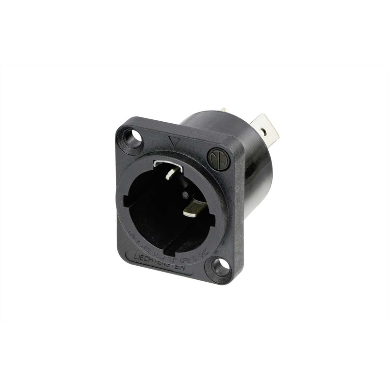 CONECTOR DE CHASIS POWERCON NEUTRIK NAC3MPX WOT TOP BK