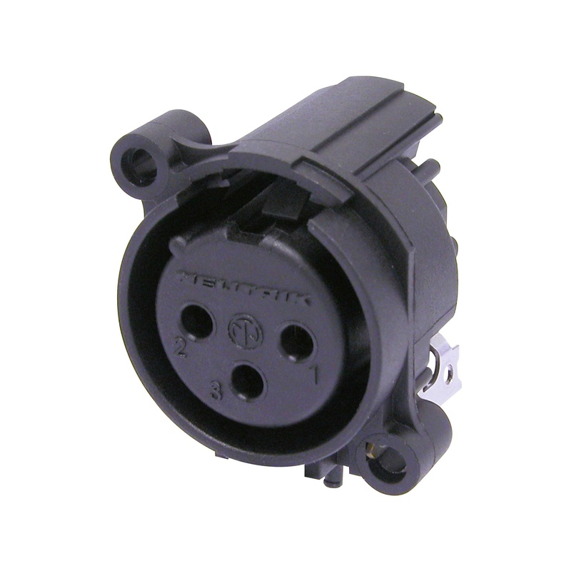 CONECTOR XLR HEMBRA NEUTRIK NC3FAAH2-0 BK