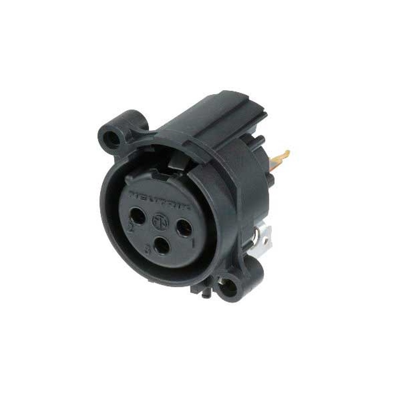Conector Xlr Hembra 3 Pines Neutrik Nc3Fav Bk