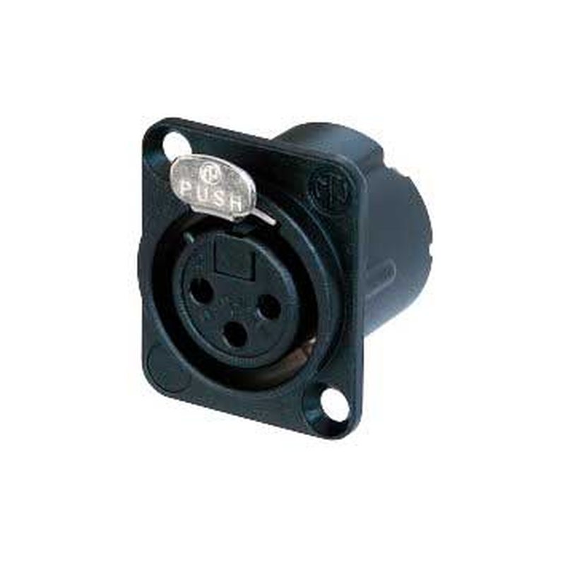 CONECTOR XLR HEMBRA NEUTRIK NC3FD-LX-B BK