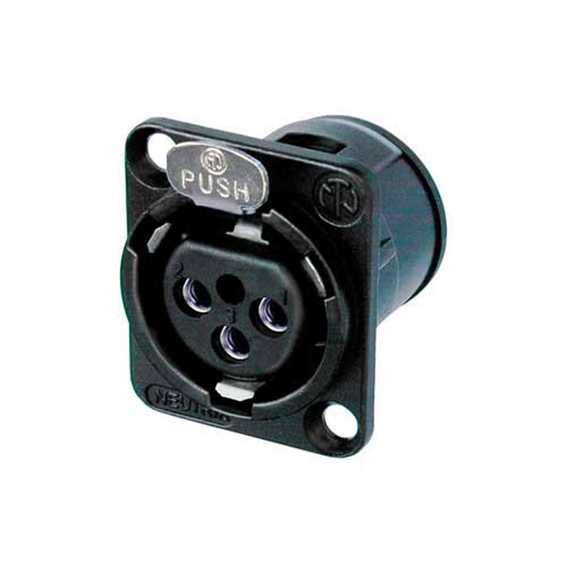 Conector Xlr Neutrik Nc3Fd‑V‑Bag Bk