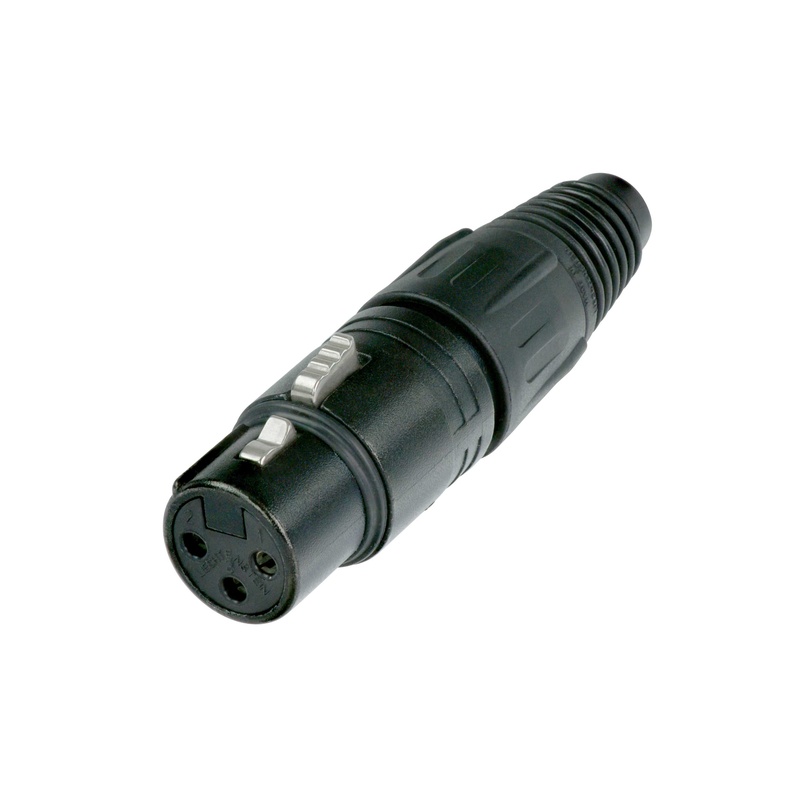 Conector Xlr Hembra Neutrik Nc3Fxx-Bag-Wob Bk