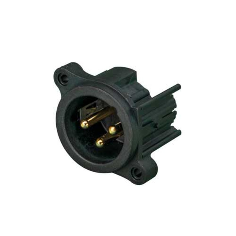 Conector Xlr Masculino 3 Pins Neutrik Nc3Mahl Bk