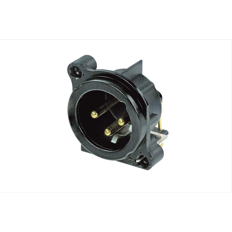 Conector Xlr Neutrik Nc3Mbh-B Bk