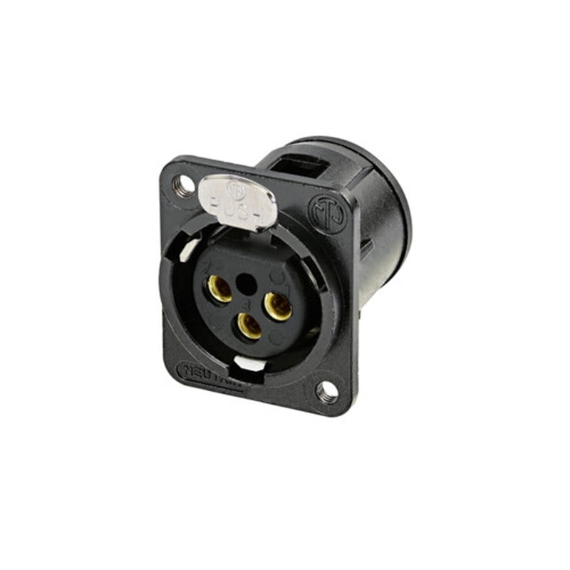 Conector Xlr Mascal Neutrik Nc3Mdm3-V-B Bk