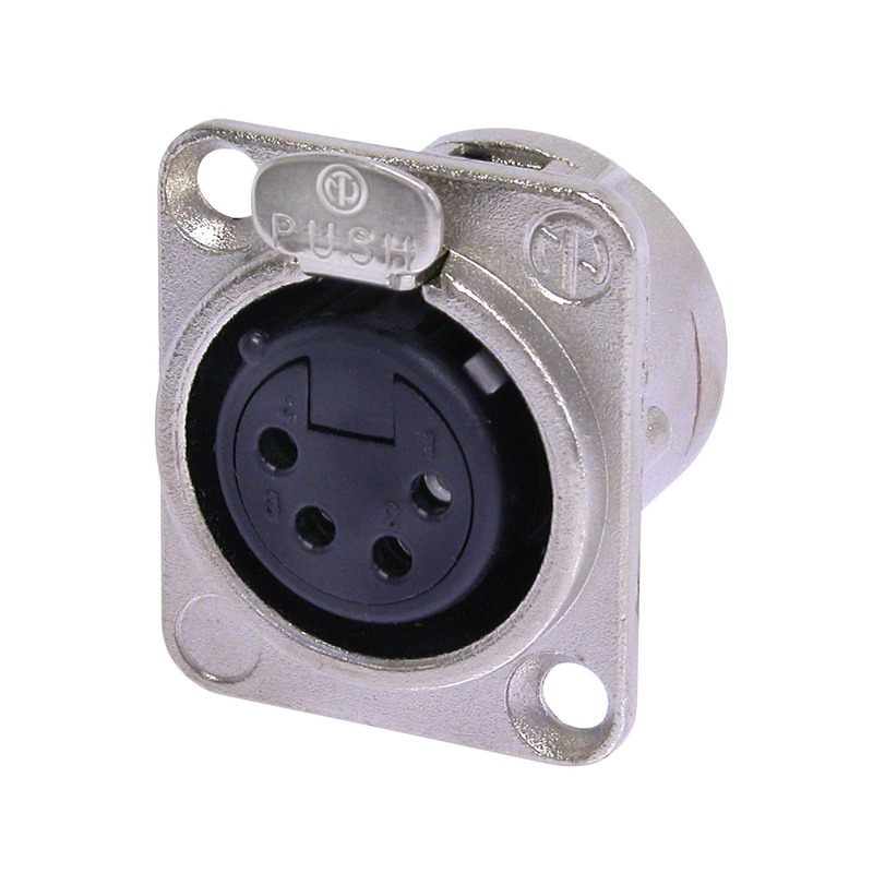 Conector Xlr Hembra De Chasis Neutrik Nc4Fd-L-1