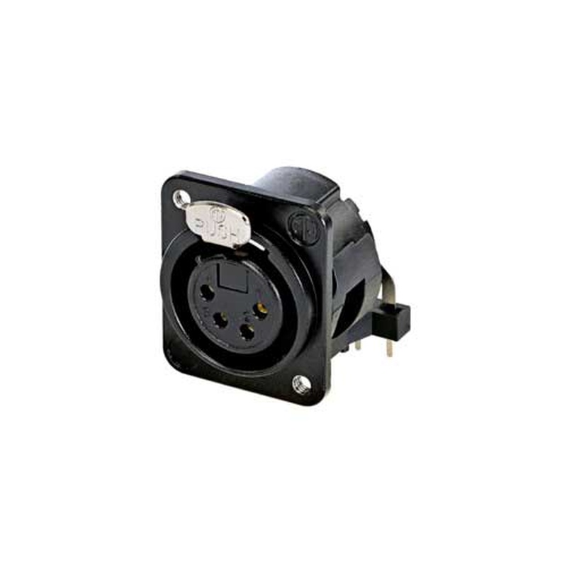 Conector Xlr Hembra Neutrik Nc4Fdm3-H-B-1 Bk