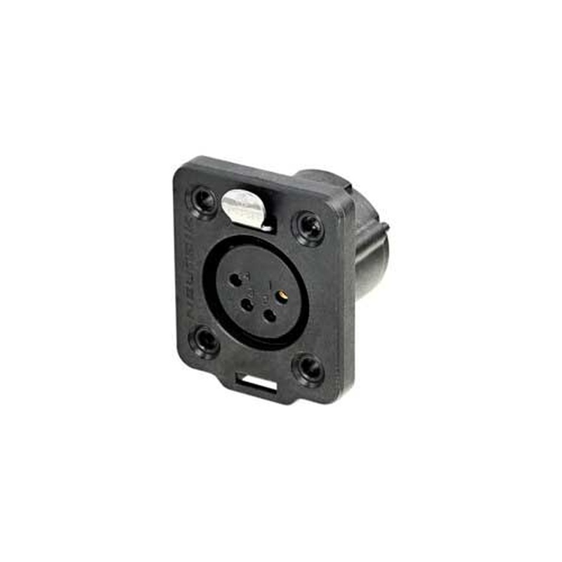 Conector Xlr Hembra Chasis Neutrik Nc4Fdx-Top Bk