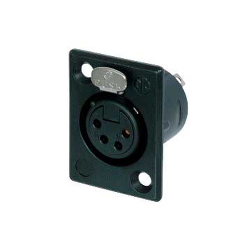 CONECTOR XLR CHASIS FEMENAL 4 PIN NEUTRIK NC4FP-B-1 BK