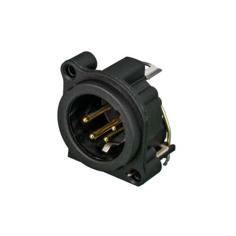 Conector Xlr Masculino 4 Pines Neutrik Nc4Mah Bk