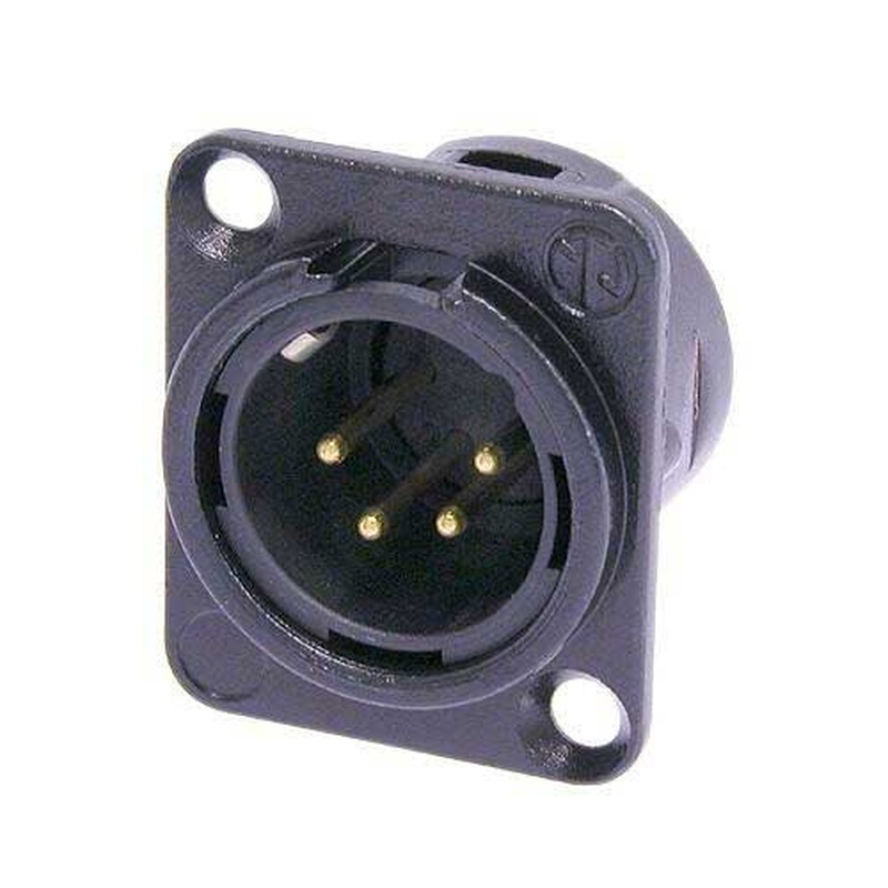 Conector Xlr Neutrik Nc4Md L Bag 1 Bk