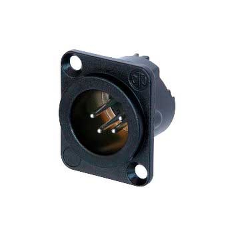 Conector Xlr Masculino 4 Pines Neutrik Nc4Md-Lx-Bag Bk