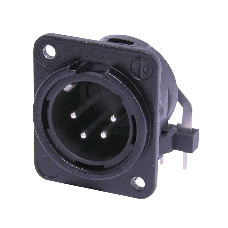 CONECTOR XLR CHASIS NEUTRIK NC4MDM3-H-BAG BK