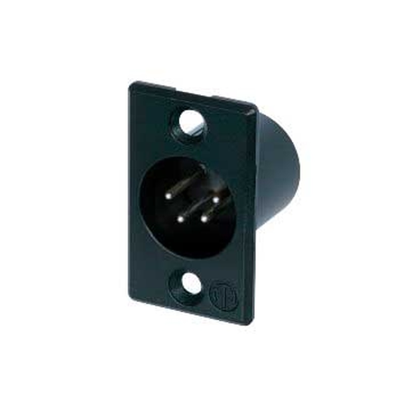 Conector Xlr Neutrik Nc4Mp-Bag Bk