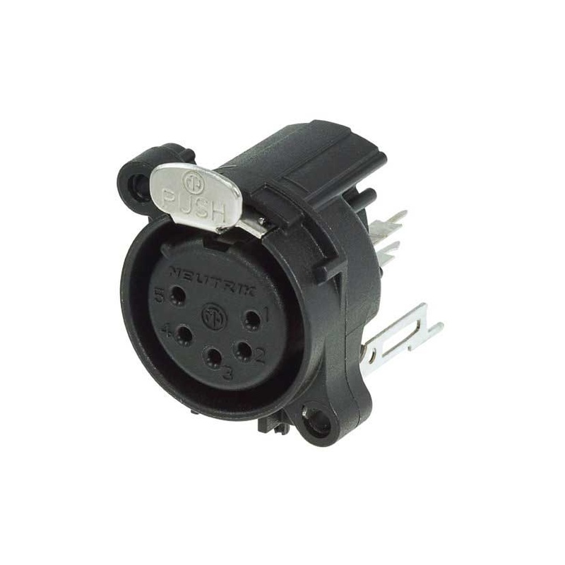 Conector Xlr Hembra 5 Pin Neutrik Nc5Fav Bk