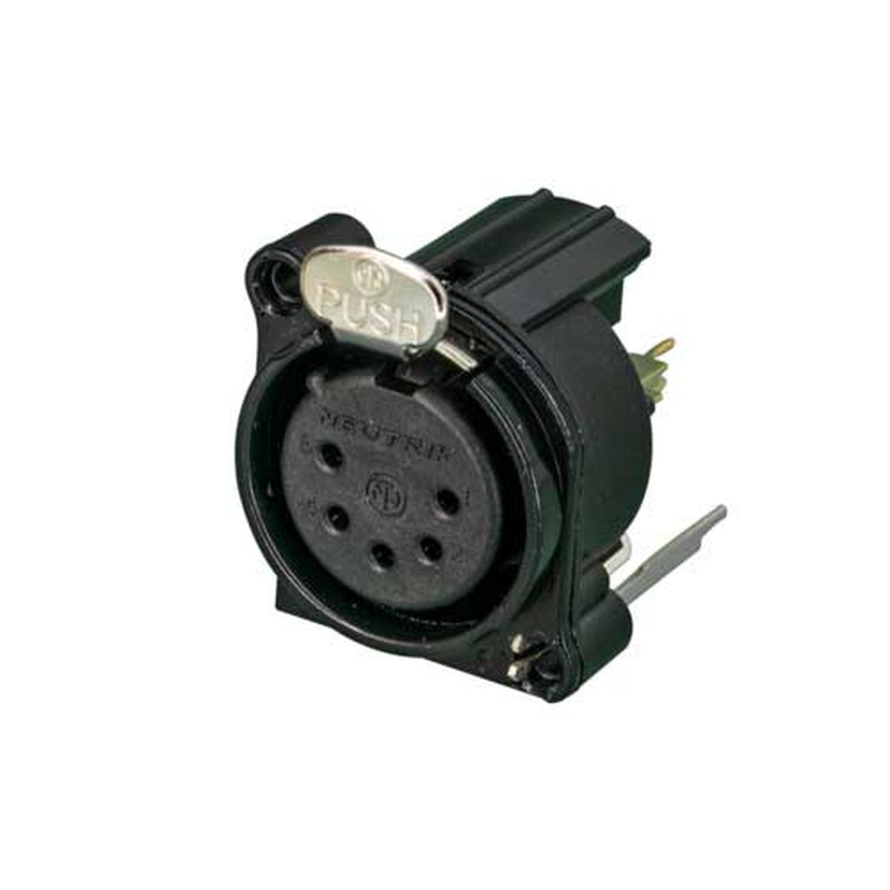 Conector Xlr Fema 5 Pin Neutrik Nc5Fbv-B Bk