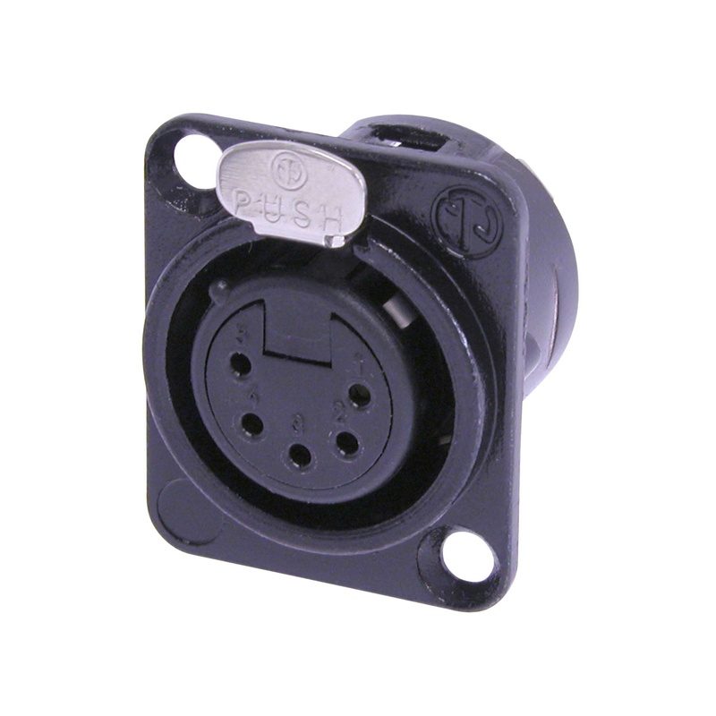 CONECTOR XLR FEMEA NEUTRIK NC5FD-L-B-1 BK
