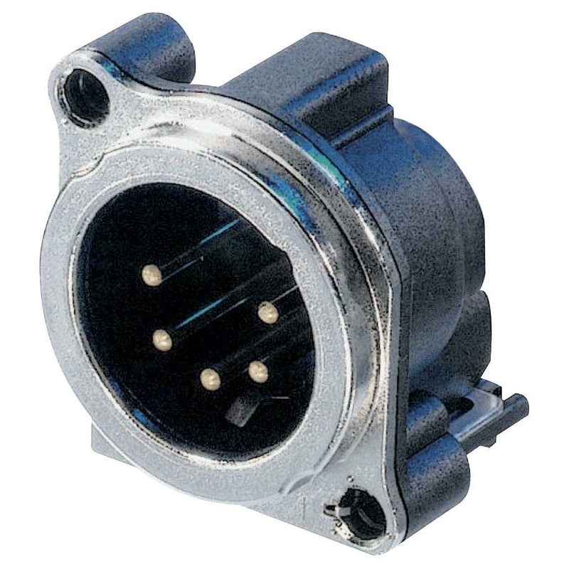 CONECTOR XLR CHASIS MASCULINO 5P NEUTRIK NC5MBV