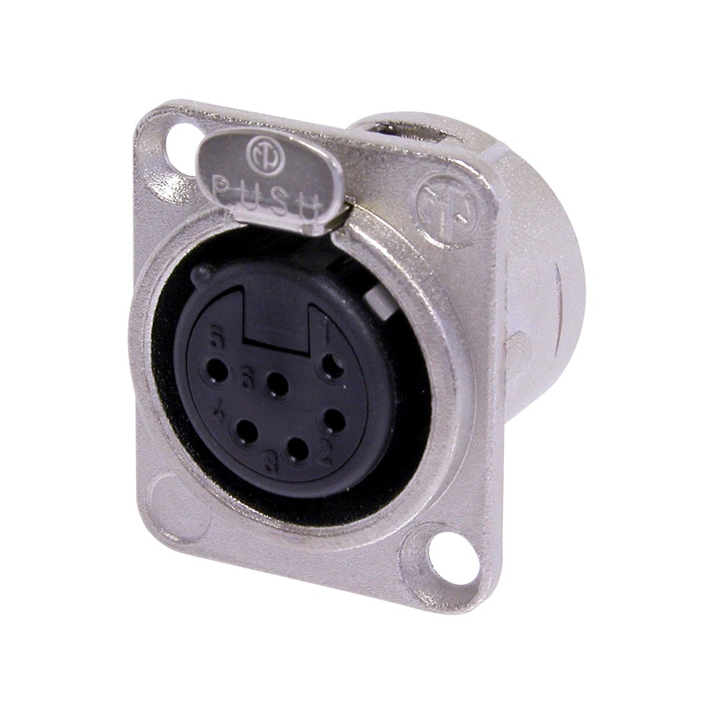 Conector Xlr De Chasis Hembra 6 Pines Neutrik Nc6Fd-L-1
