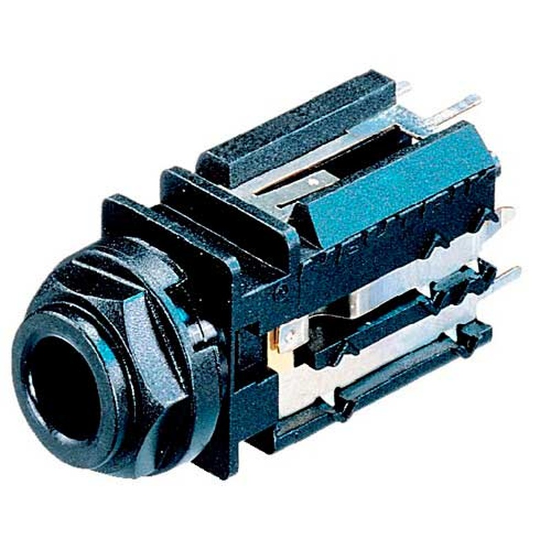 Conector Jack Hembra 1/4 3 Pines Neutrik Nj5Fd-V Bk