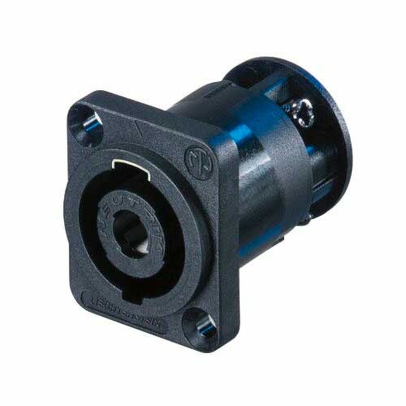 CONECTOR DE CHASIS SPEAKON NEUTRIK NL4MP-ST BK