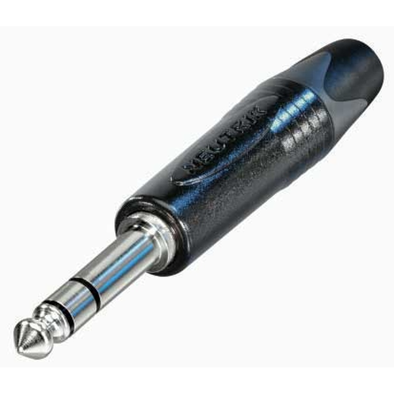 Conector Jack Aéreo Male 1/4 3 Pines Neutrik Np3X-Bag Bk