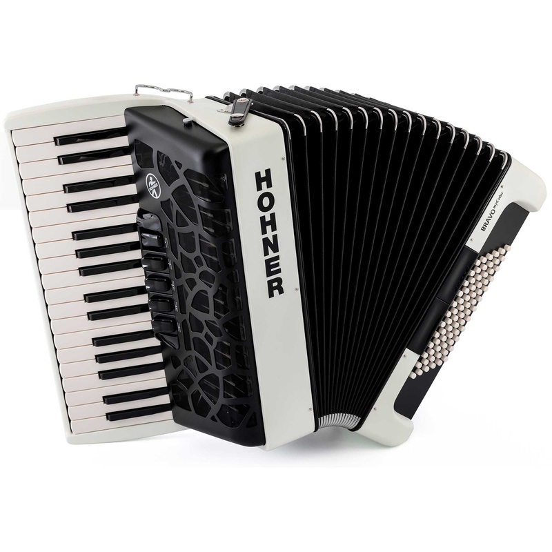 Acordeón De Piano Cromático Hohner Bravo Mycolor Iii 72 Day (Ral 9010)