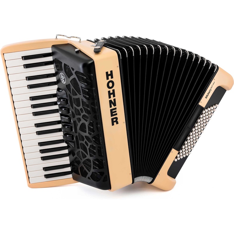 Acordeón De Piano Cromático Hohner Bravo Mycolor Iii 72 Earth (Ral 3012)