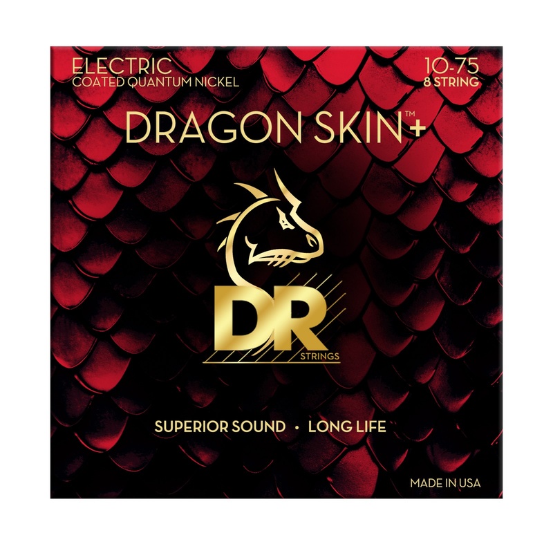CUERDAS GUITARRA ELECTRICA DR DRAGON SKIN 1075 8 STRING 10-13-17-26-36-46-56-75