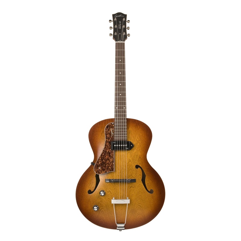 GUITARRA ARCHTOP GODIN 5TH AVENUE KINGPIN P90 COGNAC BURST LEFT