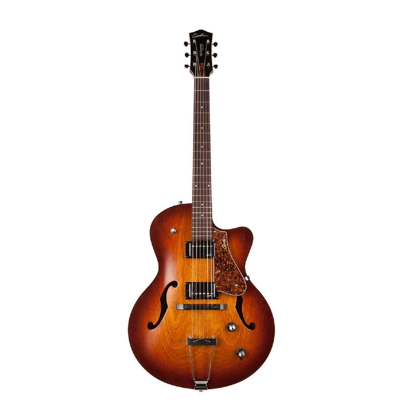 Guitarra Archtop Godin 5Th Avenue Cw Kingpin Ii Hb Cognac Burst