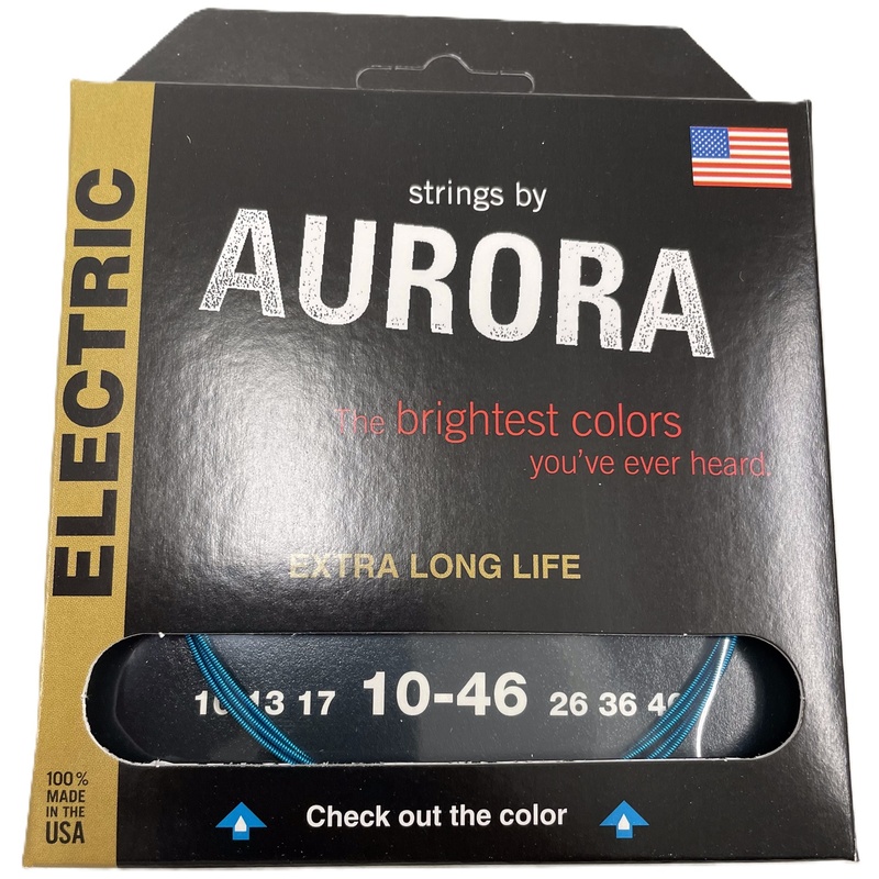 CUERDAS GITARRA ELÉCTRICA AURORA STRINGS AQUA 10-46