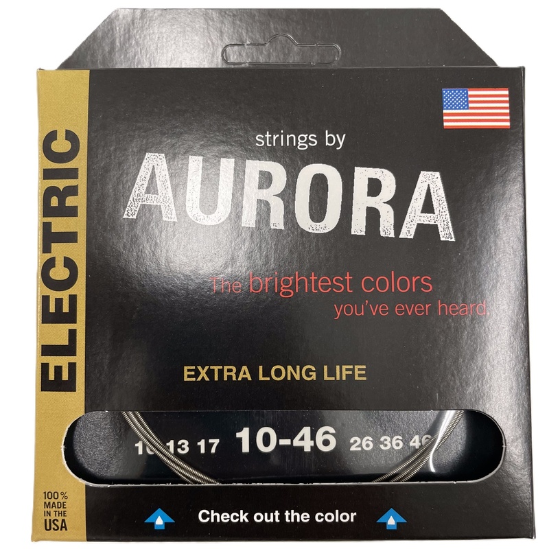 CUERDAS GUITARRA ELÉCTRICA AURORA STRINGS CLEARCOAT 10-46 NPS