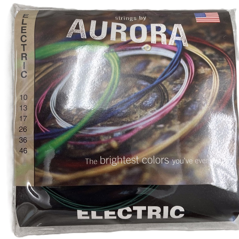 CUERDAS GITARRA ELÉCTRICA AURORA STRINGS GREEN 10-46