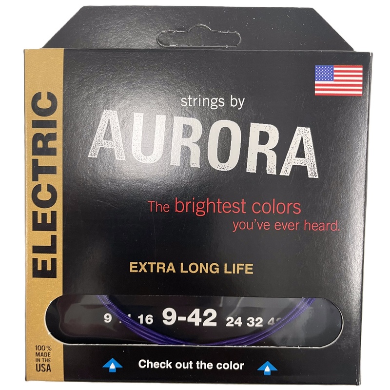 CUERDAS GUITARRA ELÉCTRICA AURORA STRINGS PURPLE 9-42