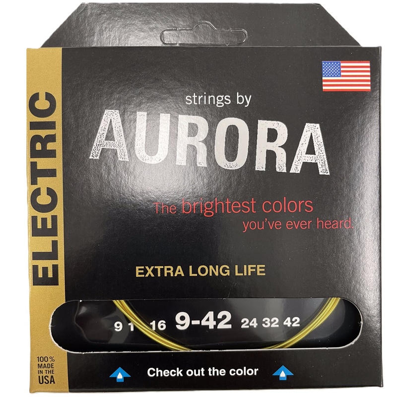 Cuerdas Guitarra Eléctrica Aurora Strings Yellow 9-42