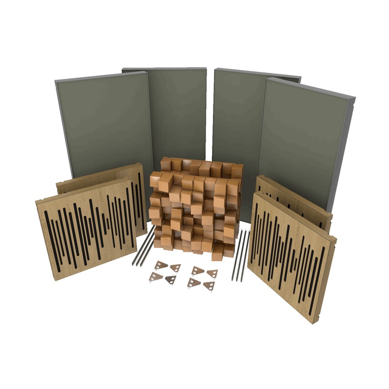 KIT DE ACUNDICIONAMIENTO ACÚSTICO VICOUSTIC VICAUDIOPHILE VMT KIT NATURAL OAK (14U)