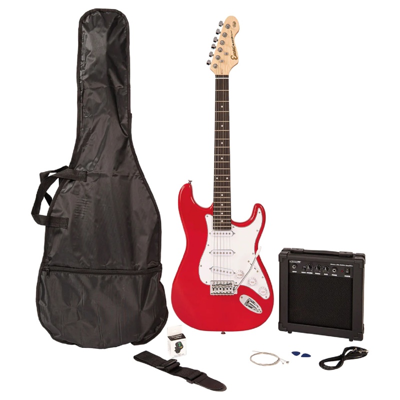 GUITARRA ELÉCTRICA ENCORE E60 BLASTER PACK RED