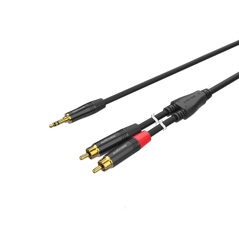 Cable De Audio Roxtone Jack 3.5Mm Stereo / 2X Rca 1M