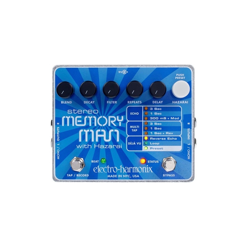 PEDAL DE EFECTOS EHX STEREO MEMORY MAN WITH HAZARAI