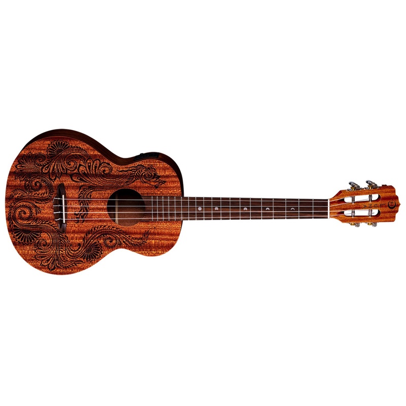 Ukulele Baritone Luna Henna Dragon Mahogany W/Pre
