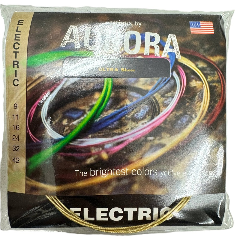 Cuerdas Guitarra Eléctrica Aurora Strings Ultra-Sheer 9-42 Gold