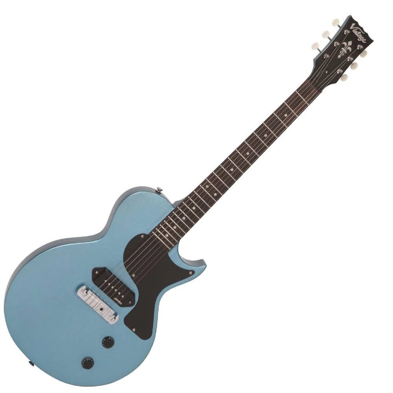 GUITARRA ELÉCTRICA VINTAGE V120 GHB SINGLE CUT GUN HILL BLUE