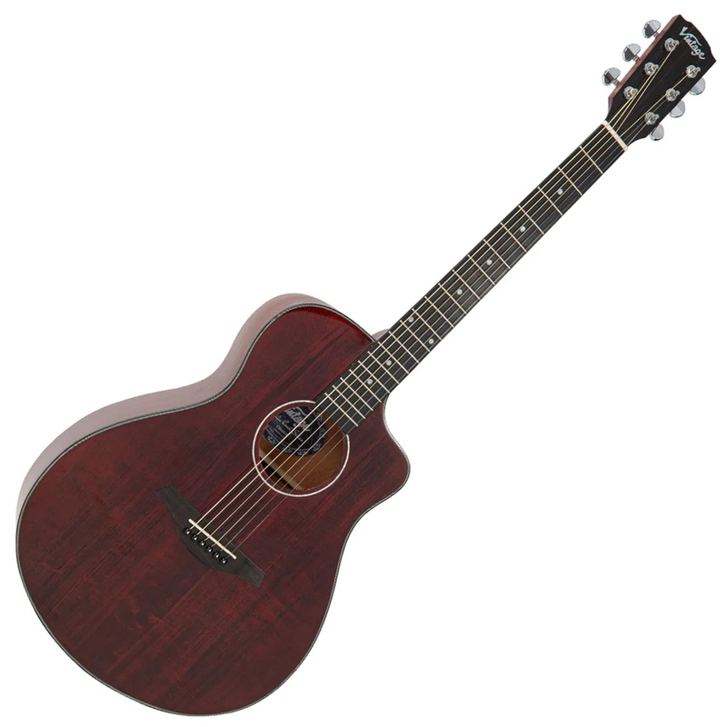 Guitarra Acustrica Vintage Pacific Coast Claret Red