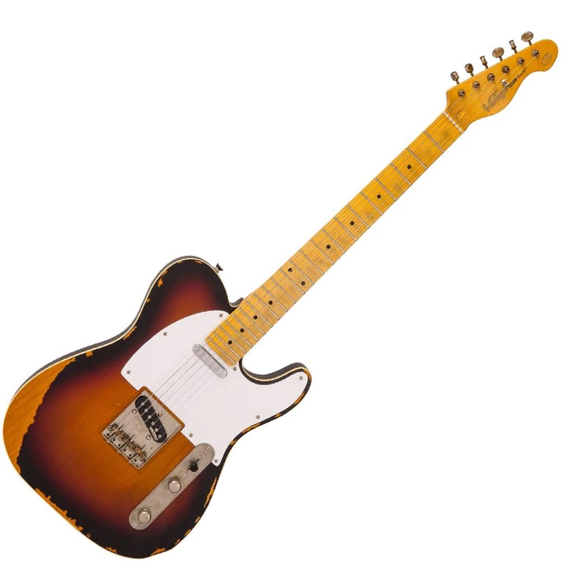 Guitarra Eléctrica Vintage V59 Icon Distressed Sunburst