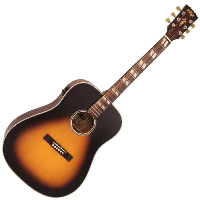 Guitarra Acústica Vintage Historic Dreadnought Sunburst