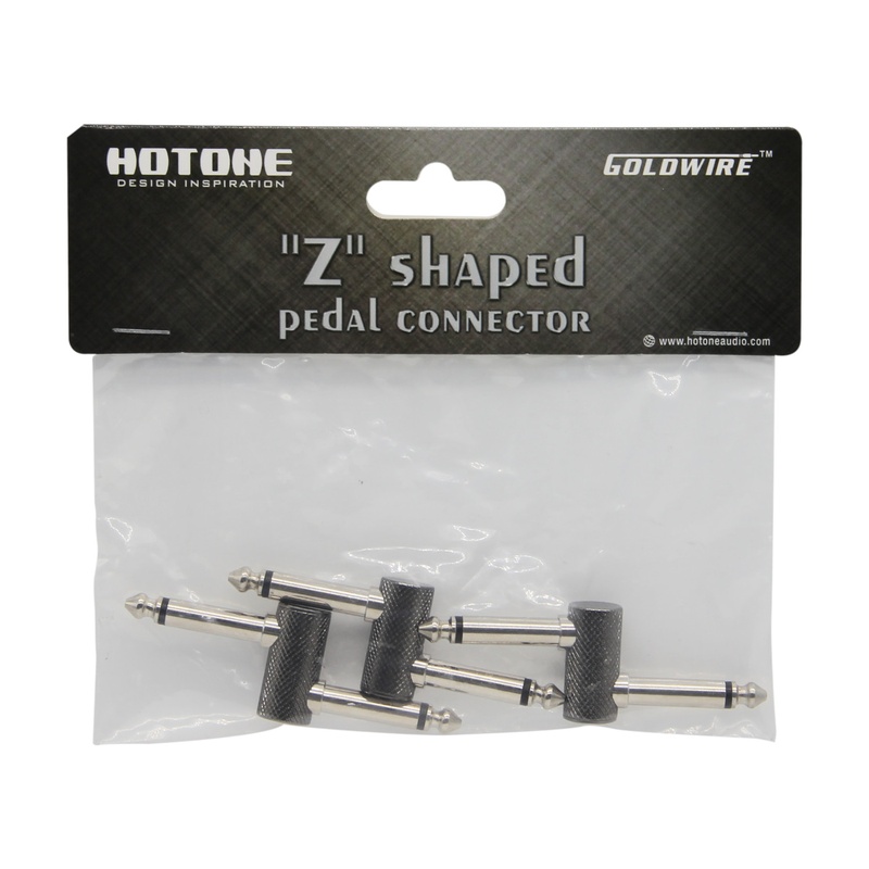 Conector Jack 1/4 A Jack 1/4 Hotone Z Shaped Connector Pack 3 U