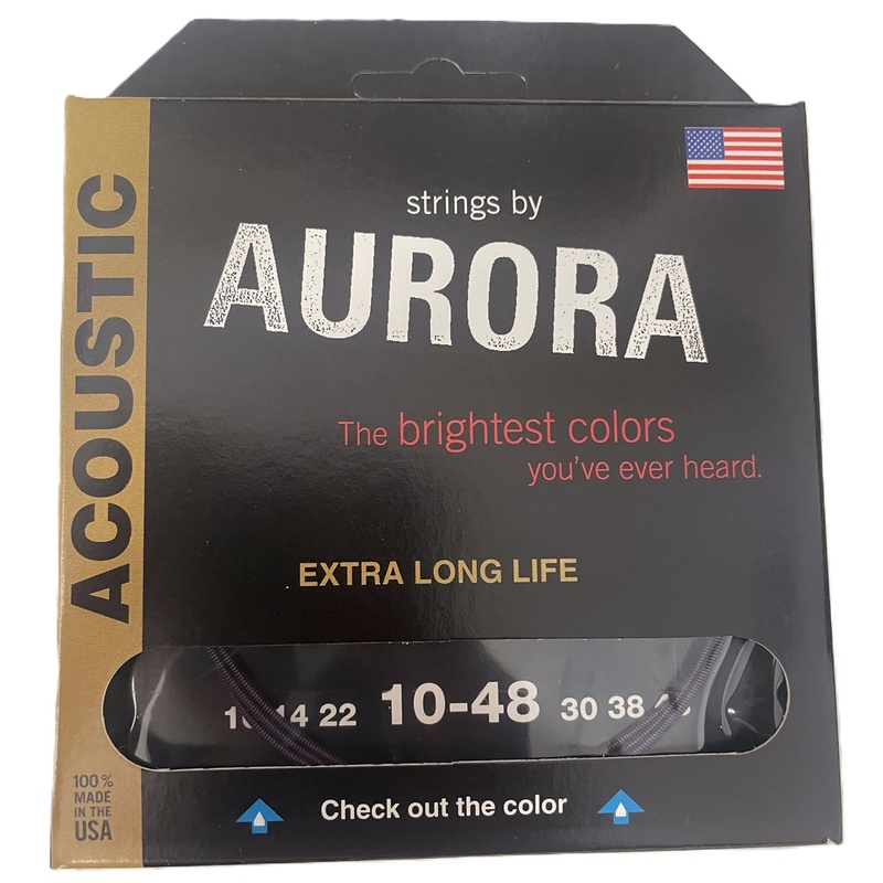 CUERDAS ACUSTICA AURORA STRINGS PURPLE 10-48